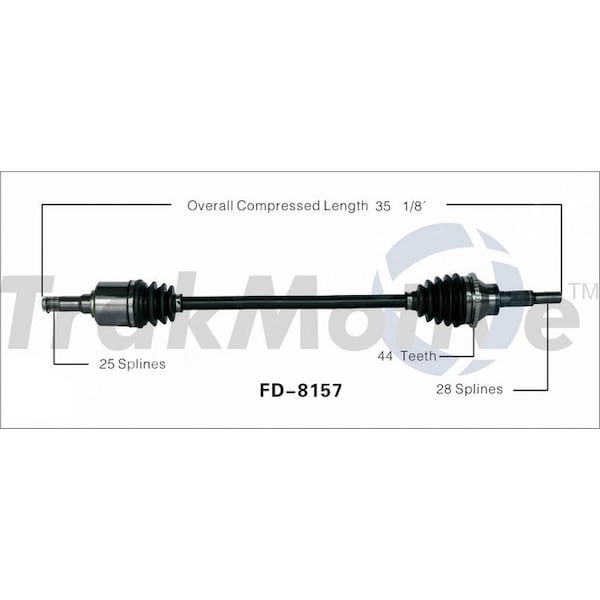 Surtrack Axle Cv Axle Shaft, Fd-8157 FD-8157 - main